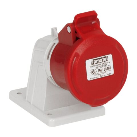 Zásuvka vestavná 23350 IP44/400V/16A/4P 6h, úhel 90° - SpeedPRO Famatel