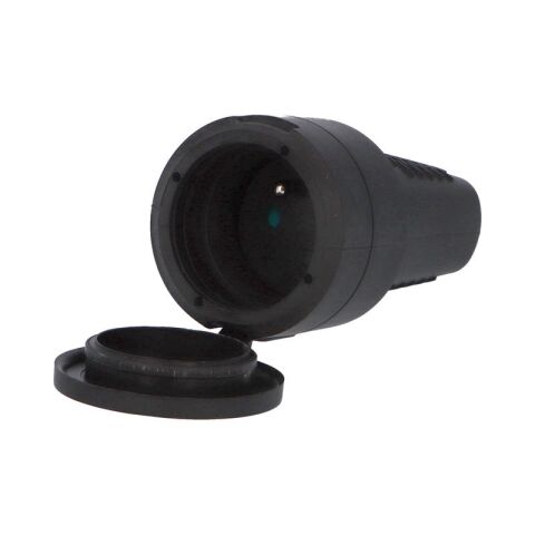 Spojka 2109 IP44/230V/16A - domovní, gumová, černáFAM