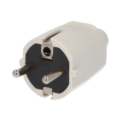 Vidlice 1105-B IP20/230V/16A - domovní, PVC, bílá Famatel