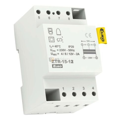 Zvonkový transformátor ZTR-15-12 4/8/12V