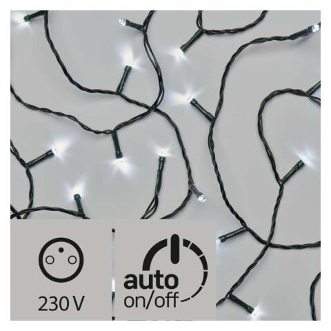 Vánoční řetěz 80 LED Classic light-timer 8M  CW IP44 *ZY0802T
