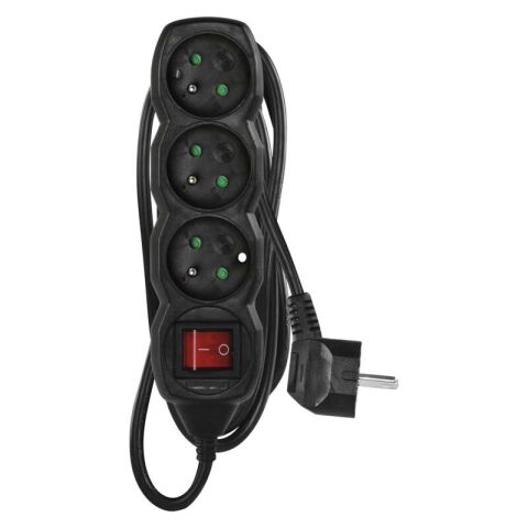 PRODLUŽKA 3Z 3M S VYP. 1,5MM ČERNÁ *PC1313R emos