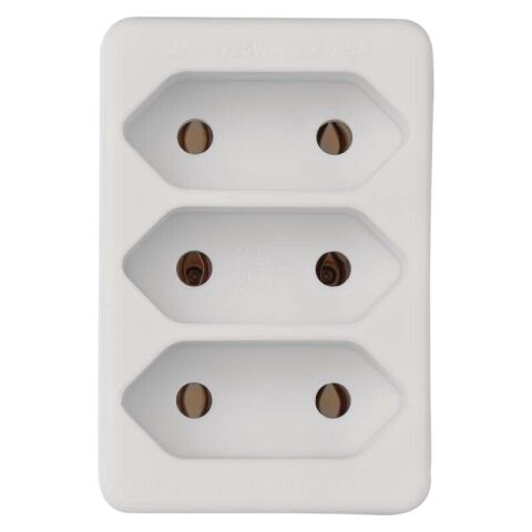 Zásuvka rozbočovací 3 x plochá  *P0013