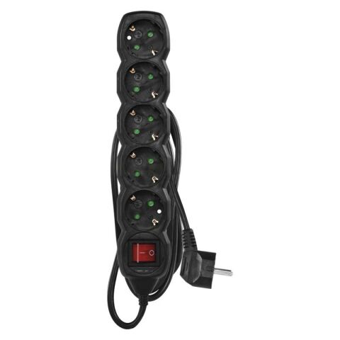 PRODL. 5Z 1,5M S VYP. 1,5MM ČERNÁ SCHU *PC1521R emos
