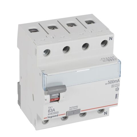 TX3 CHRÁN. 4P 63A 500MA A-S  *411808 Legrand