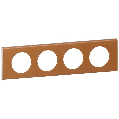 CL RÁMEČEK 4P KŮŽE KARAMEL  *069424 Legrand