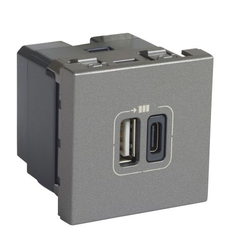 MOSN 2XUSB-A+C NABÍJEČKA 3A HL  *079392 Legrand