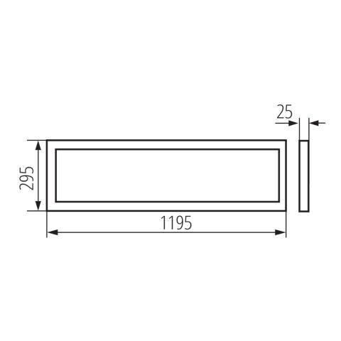 Svítidlo LED panel 36W vestavný 120x30cm BAREV R NW 4000Kelvin 3600lumen *31172 Miledo