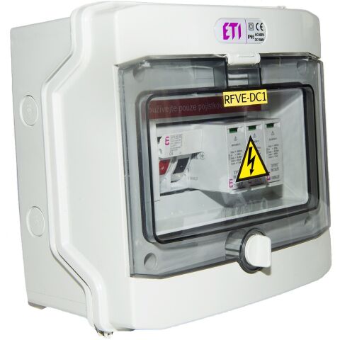 Rozvaděč RFVE-DC3-1-T2, 1 string, osazený přístroji pro FVE *001105401 ETI