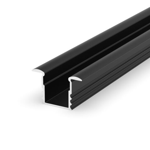 Profil hliníkový AL-PROFIL (F1) B 2m barva černá lakovaná GXLP116 Greenlux