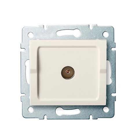 Zásuvka anténní LOGI 02-1290-002 typu F barva krémová 25156 Kanlux
