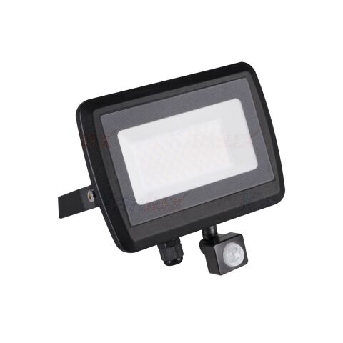 Svítidlo LED ANTEM 50W-NW-SE B reflektor s čidlem barva černá 33208 Kanlux