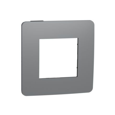 Unica Studio Color - Krycí rámeček jednonásobný, Dark Grey/Černý *NU280222