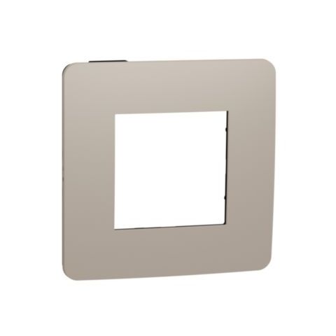 Unica Studio Color - Krycí rámeček jednonásobný, Taupe/Černý *NU280228