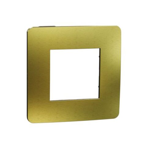 Unica Studio Metal - Krycí rámeček jednonásobný, Gold/Černý *NU280262M