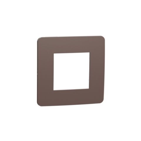 Unica Studio Color - Krycí rámeček jednonásobný, Chocolate/Černý *NU280217
