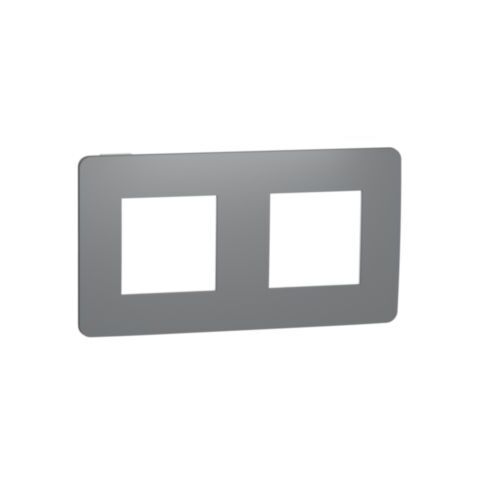 Unica Studio Color - Krycí rámeček dvojnásobný, Dark Grey/Bílý *NU280421