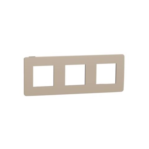 Unica Studio Color - Krycí rámeček trojnásobný, Taupe/Černý *NU280628