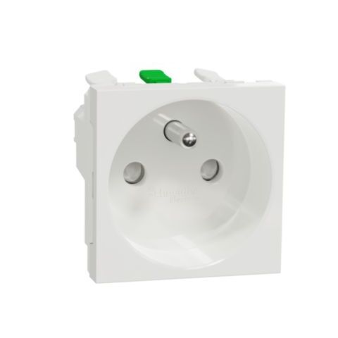 Zásuvka Unica 250V/16A 2P+E clonky bílá NU305918E