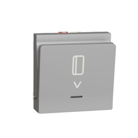 Unica - Spínač pro hotelové karty, 2M, Aluminium *NU328330