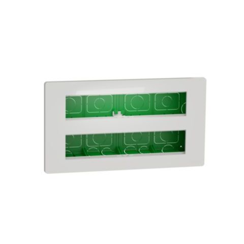 Unica System+ - Centrální jednotka 2x10 modulů zapuštěná, Bílá Antibakteriální *NU171020