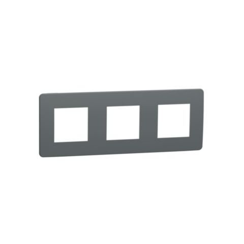 Unica Studio Color - Krycí rámeček trojnásobný, Dark Grey/Bílý *NU280621