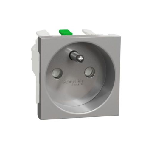 Zásuvka Unica 250V/16A 2P+E alonky alu NU305930E