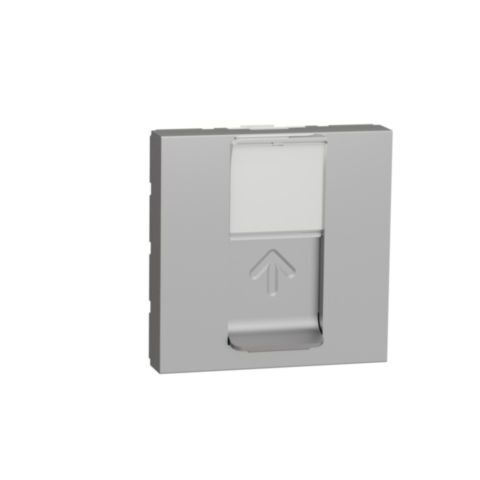 Unica - Zásuvka datová 1xRJ45 Kat.6 FTP, 2M, Aluminium *NU341930