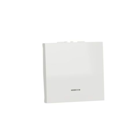 Spínač, Unica, jednopólový s orientační kontrolkou řazení 1So, 16A, Bílý