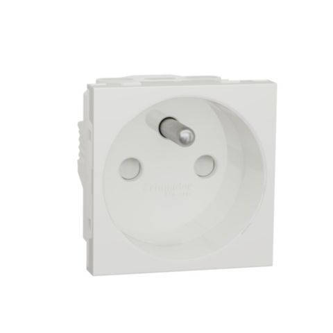 Unica - Zásuvka 250V/16A 2P+E, clonky, šroubová, Bílá *NU303918E