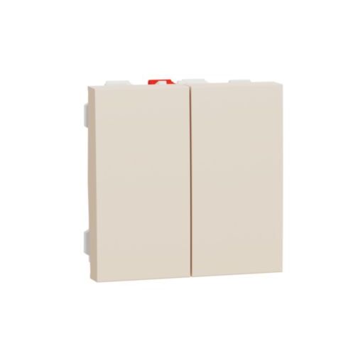 Unica - Přepínač dvojitý střídavý řazení 6+6 (5b), Béžový *NU321344
