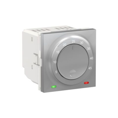 Unica - Termostat podlahový otočný 2M, Aluminium *NU350330