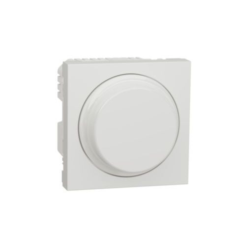 Unica - Stmívač otočný univerzální LED 5-200W, Bílý Antibakteriální *NU351420