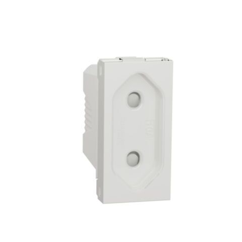 Unica - Zásuvka 230V/10A pro ploché vidlice, 1M, Bílá *NU303118