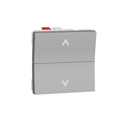Unica - Žaluziový tlačítkový ovládač 6A, 2M, Aluminium *NU320730