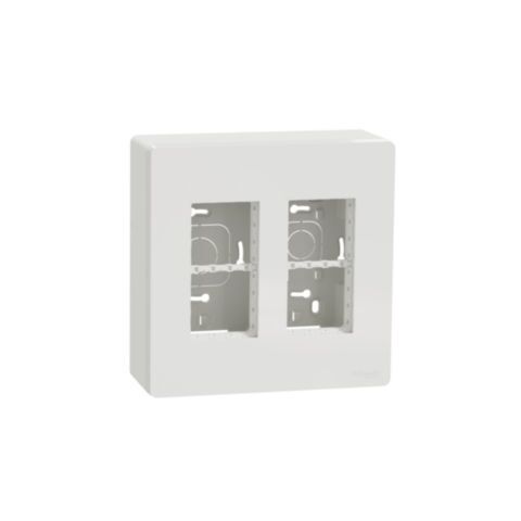 Unica System+ - Centrální jednotka 2x4 moduly vertikální povrchová, Bílá *NU122418
