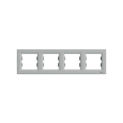 Asfora - Krycí rámeček čtyřnásobný, alu *EPH5800461 Schneider Electric