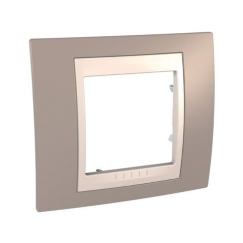 Unica Plus - Krycí rámeček jednonásobný, Mink/Marfil *MGU6.002.574 Schneider Electric