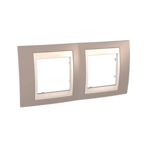 Unica Plus - Krycí rámeček dvojnásobný, Mink/Marfil *MGU6.004.574 Schneider Electric