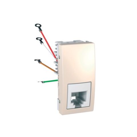 Zásuvka telefonní, 4 kontakty RJ11, 1 modul,marfil Unica  MGU349025