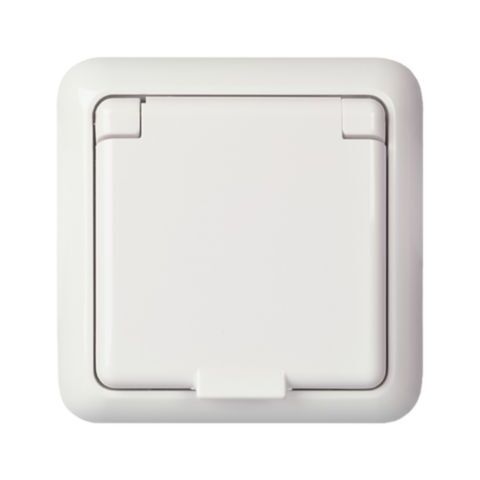 ELSO Fashion IP44 - zásuvka SCHUKO s víčkem IP44, 250V 16A, čistě bílá *225044 Schneider
