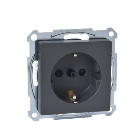 Merten - Zásuvka 250V/16A SCHUKO, šroubová, System M, Antracit *MTN2400-0414 Schneider