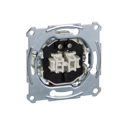 Merten - Mechanismus dvojitého ovládače tlačítkového s orientační kontrolkou řazení 1/0+1/0 So, 10A *MTN3165-0000 Schneider