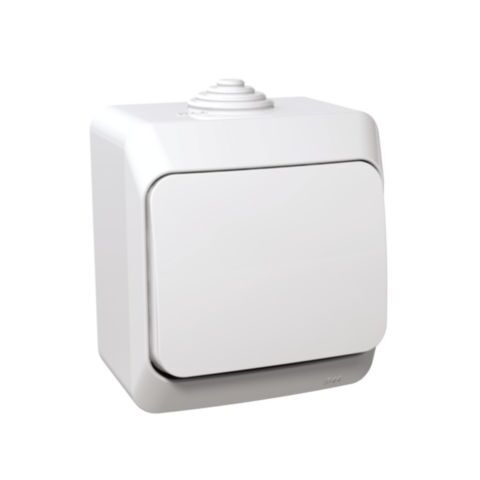 Cedar Plus IP44 - Ovládač tlačítkový řazení 1/0, bílý *WDE000511 Schneider