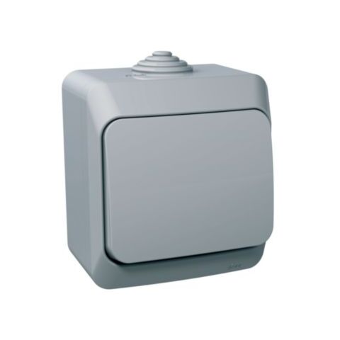 Cedar Plus IP44 - Ovládač tlačítkový řazení 1/0, šedý *WDE000611 Schneider