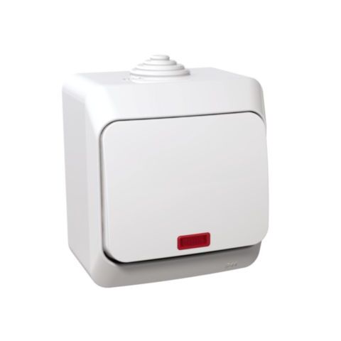 Cedar Plus IP44 - Přepínač střídavý s orientační kontrolkou řazení 6So, bílý *WDE000561 Schneider