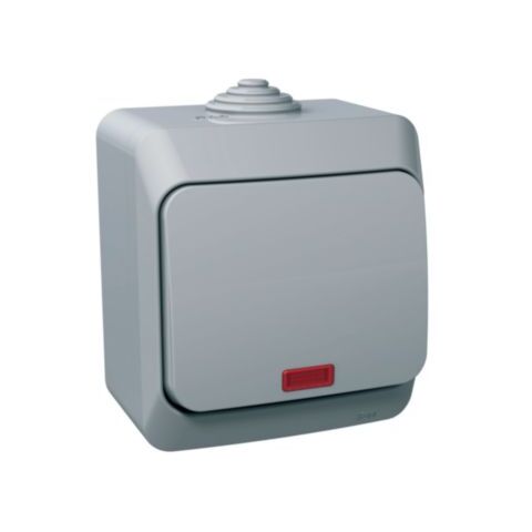 Cedar Plus IP44 - Přepínač střídavý s orientační kontrolkou řazení 6So, šedý *WDE000661 Schneider