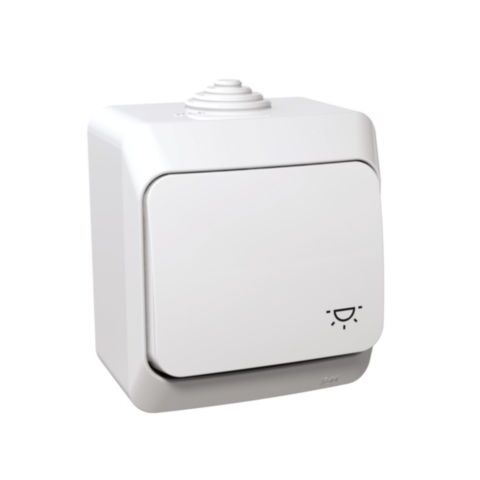 Cedar Plus IP44 - Ovládač tlačítkový řazení 1/0 se symbolem 