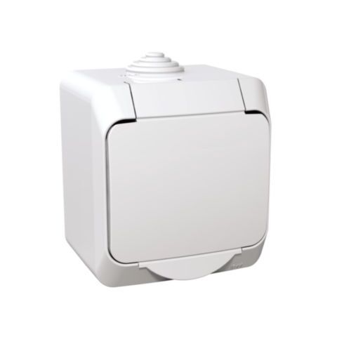 Cedar Plus IP44 - Zásuvka SCHUKO 230V 16A 2P+SE, bílá *WDE000541 Schneider