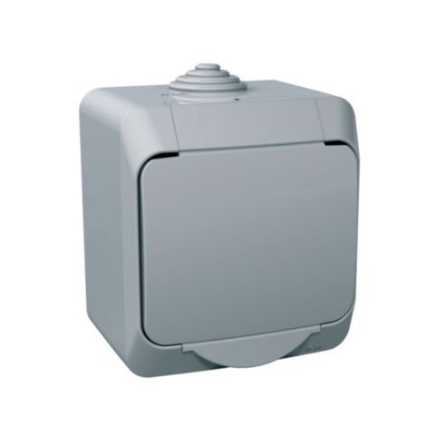 Cedar Plus IP44 - Zásuvka SCHUKO 230V 16A 2P+SE, šedá *WDE000641 Schneider